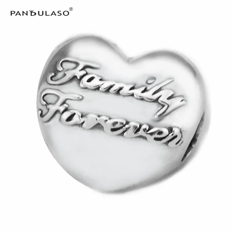 

Pandulaso Autumn DIY Jewelry Family Union Clips Heart Silver Beads for Jewelry Making Fit Original Charms Silver 925 Bracelets