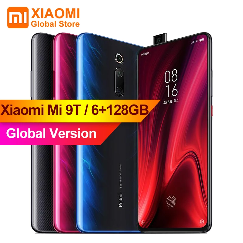 Глобальная версия Xiaomi mi 9 T (Red mi K20) mi 9 T 6 GB 128 GB Полный экран 48 mi llion Супер широкоугольный всплывающий фронтальный смартфон