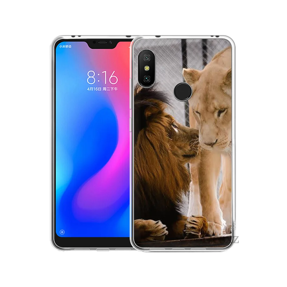 Чехол для телефона с изображением Льва Xiaomi Mi 6 8 Lite SE A1 A2 5X 6X Mix 2S F1 Мягкий