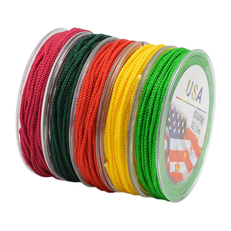 

0.8mm 1mm 1.5mm 2mm Macrame Cord For Bracelet Tassels Thread String Nylon Beading String Cord Chinese Knot Findings Components