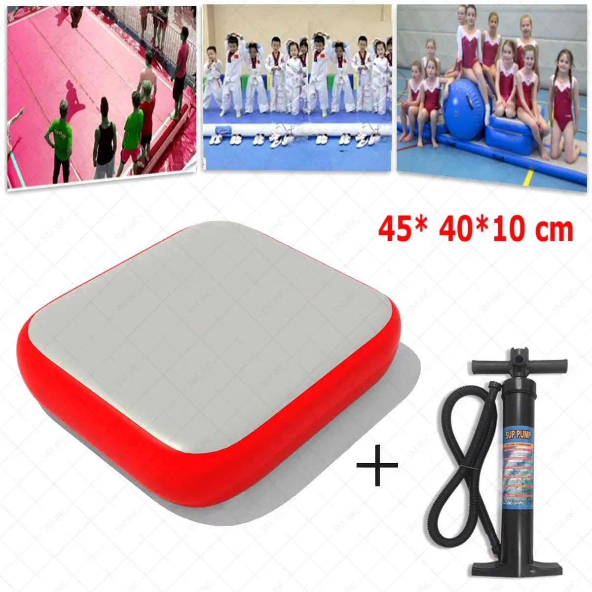 

New 45x40x10cm Aufblasbare Air Tumbling Track Gymnastik Fitness Matte mit Blast Pump With Pump