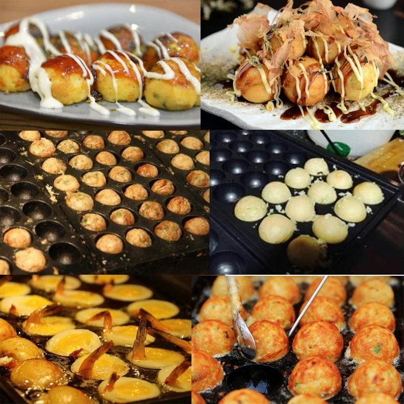 Двойная пластина электрическая плитка Takoyaki популярная машина для приготовления