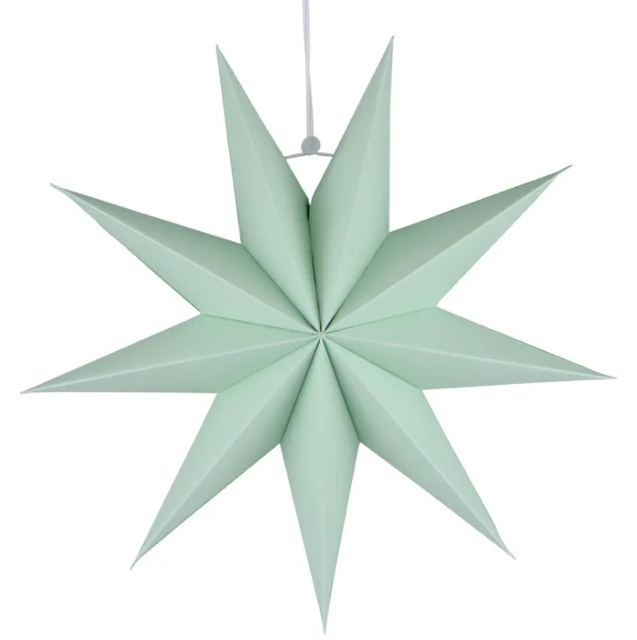1 шт. 30 см сложенные бумажные фонарики в виде звезд 3D Висячие для рождества, свадьбы, дня рождения, вечеринки, Нового года украшения окна - Цвет: Зеленый