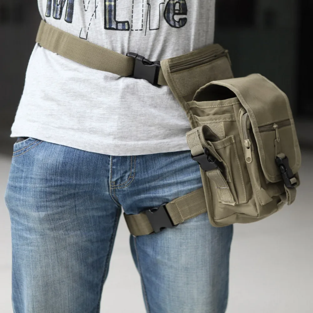 Outdoor Tactical Military Drop Leg Bag Panel Utility Waist Belt Pouch Bag B4