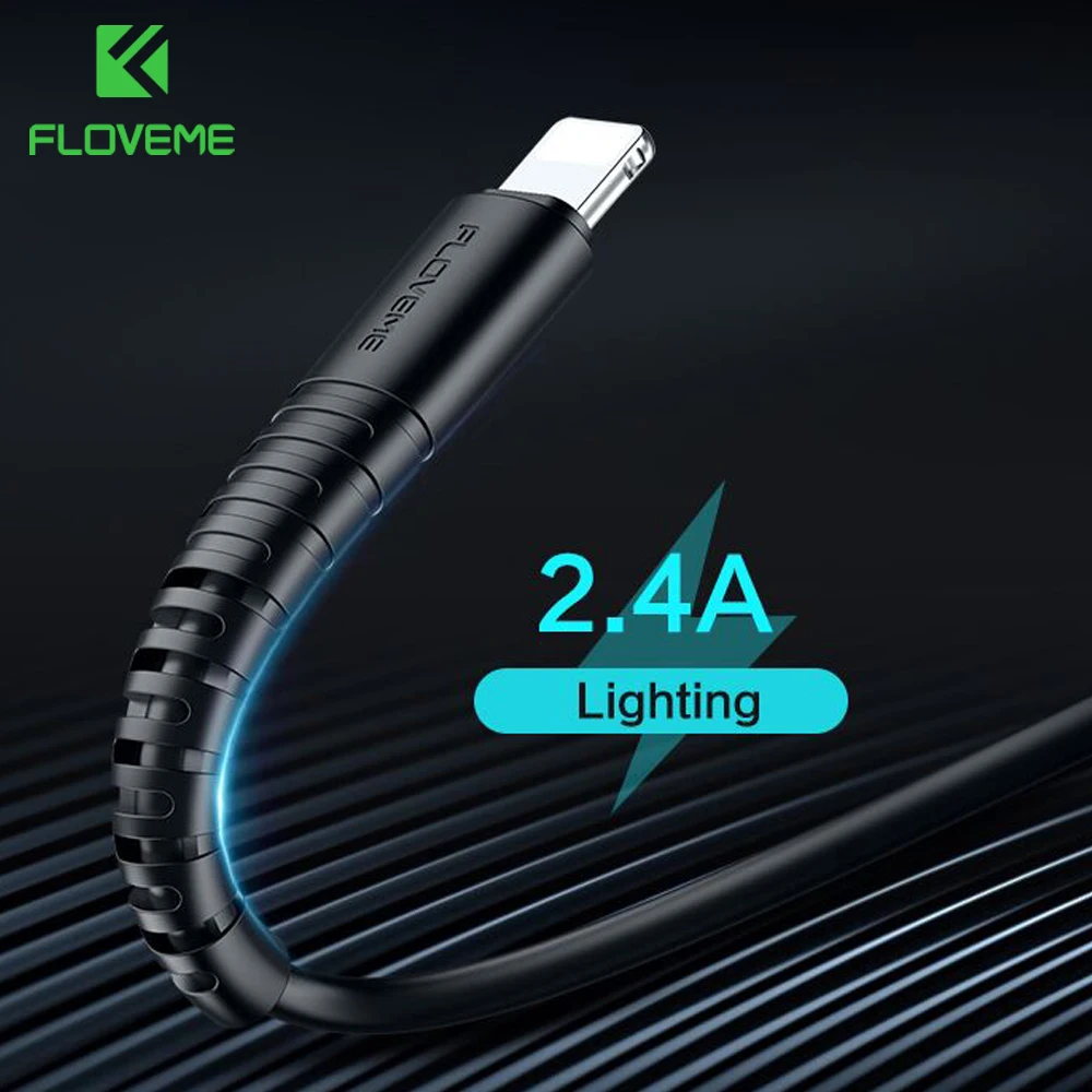 FLOVEME For Lightning Cable USB Charger Cord Hi-Tensile USB Cable Charging For Apple iPhone Xs Max XR X 7 6 s 6s Plus Short Wire FLOVEME For Lightning Cable USB Charger Cord Hi-Tensile USB Cable Charging For Apple iPhone Xs Max XR X 7 6 s 6s Plus Short Wire