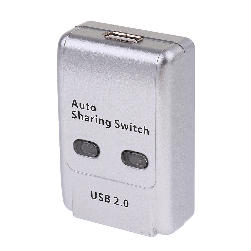 2Ports USB 2.0 Auto Sharing Switch HUB Selector Switcher for Printer/Scanner