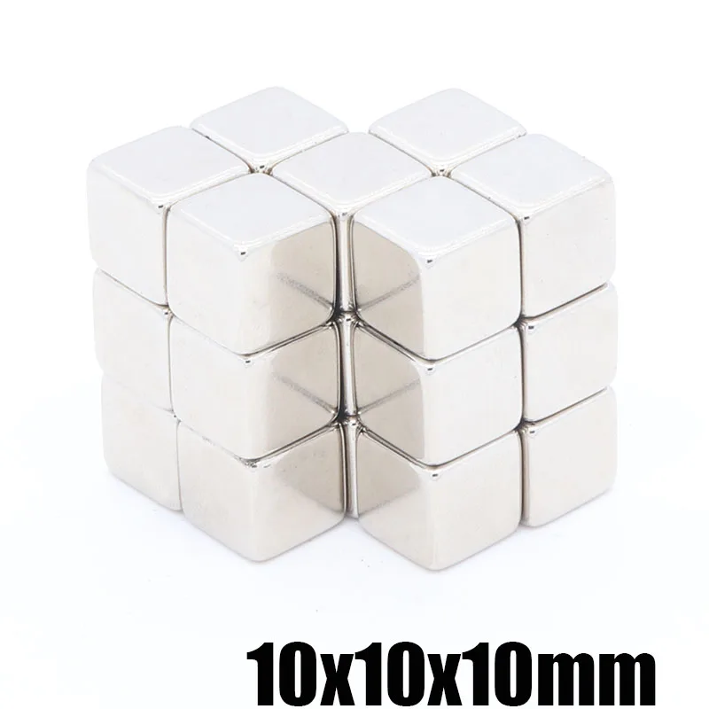 20 шт. 10X10X10 мм NdFeB постоянные магниты супер редкоземельный магнит квадратный магнит 10*10*10 мм Сильный магнитный куб