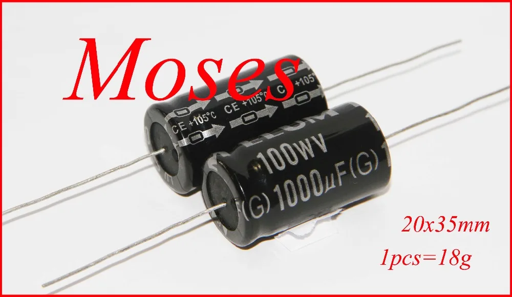 100v 1000uf 100% Original New Audio Axial Capacitance +/- 20% Electrolytic Capacitor 20x35mm | Дом и сад