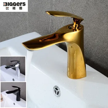 

Free shipping Biggers sanitary copper bathroom basin faucet single handle cold and hot water mixer taps with pipes