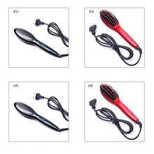 2 colors Portable Electric hair brush fast hair straightener comb electric brush comb brush straight hair brush EU/US free ship