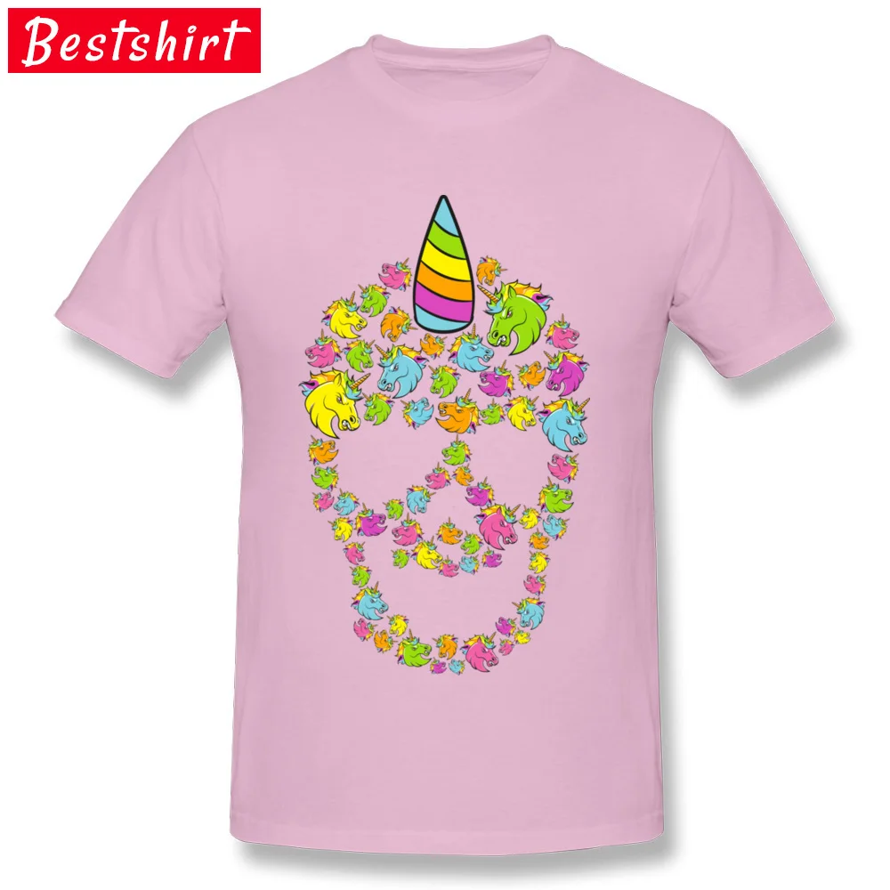 Angry Unicorns Lovers Day 100% Cotton Crewneck T Shirt Short Sleeve Comics Sweatshirts Rife cosie Top T-shirts Angry Unicorns pink