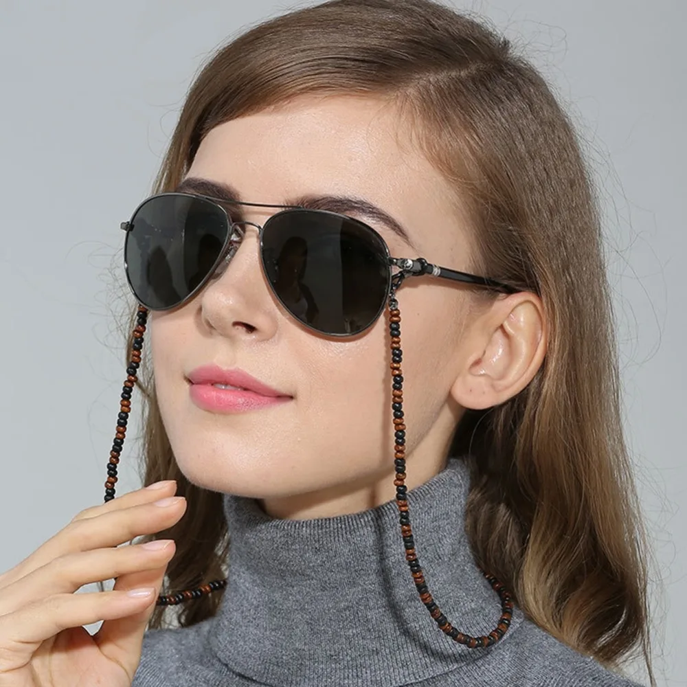 Женские очки с искусственным жемчугом, шнур, кристалл, дерево, бусины, шарик, бисер, очки, солнечные очки с цепочкой цепочка для очков для чтения, очки