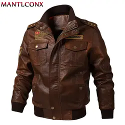 MANTLCONX/большие размеры, M-6XL, осенняя кожаная куртка для мужчин, Куртки из искусственной кожи, мужская повседневная верхняя одежда, Winderbreaker