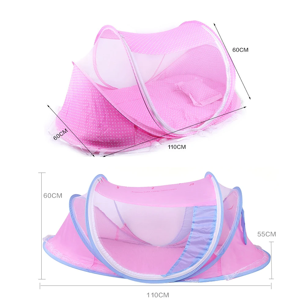 Newborn Bedding Crib Net Summer Protection Crib Pattern Mosquito Net Detachable Anti-Mosquito Cradle Infant Foldable Bedding Net