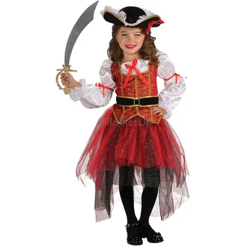 

Pirates costume Best Selling Party Supplies Pirate Cosplay girl Clothing Halloween Costume For Kids Children