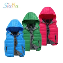 SLAIXIU Enfants Vêtements Fille Garçon À Capuchon Gilets Gilet Menina Infantil Colete Enfants Hiver Bébé Gilet Vers Le Bas Plume Chaud Gilet