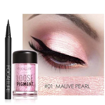 

FOCALLURE Makeup Set Eyeshadow powder with Eyeliner Glitter and shimmer Eye shadow shade for Eye make up cosmetic