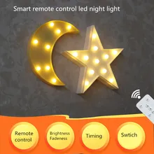 Новинка Светодиодный Ночник с пульта дистанционного управления украшают атмосфера для маленьких детей настольная лампа для дома Рождество праздник с батареей