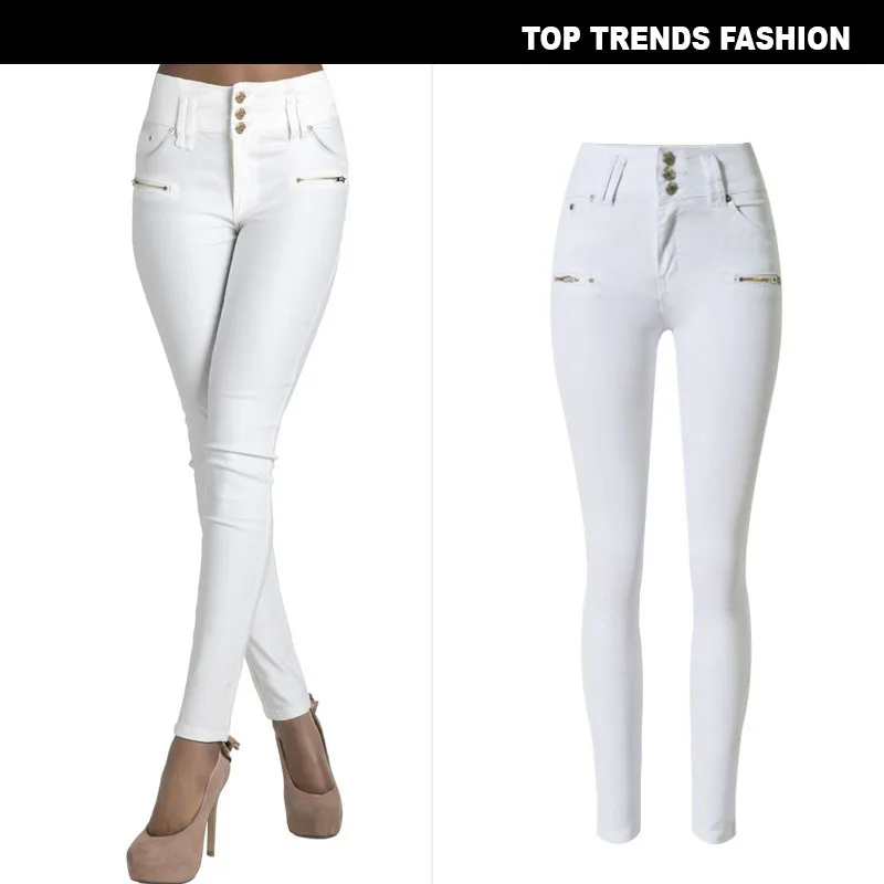 women's 3 button jeans