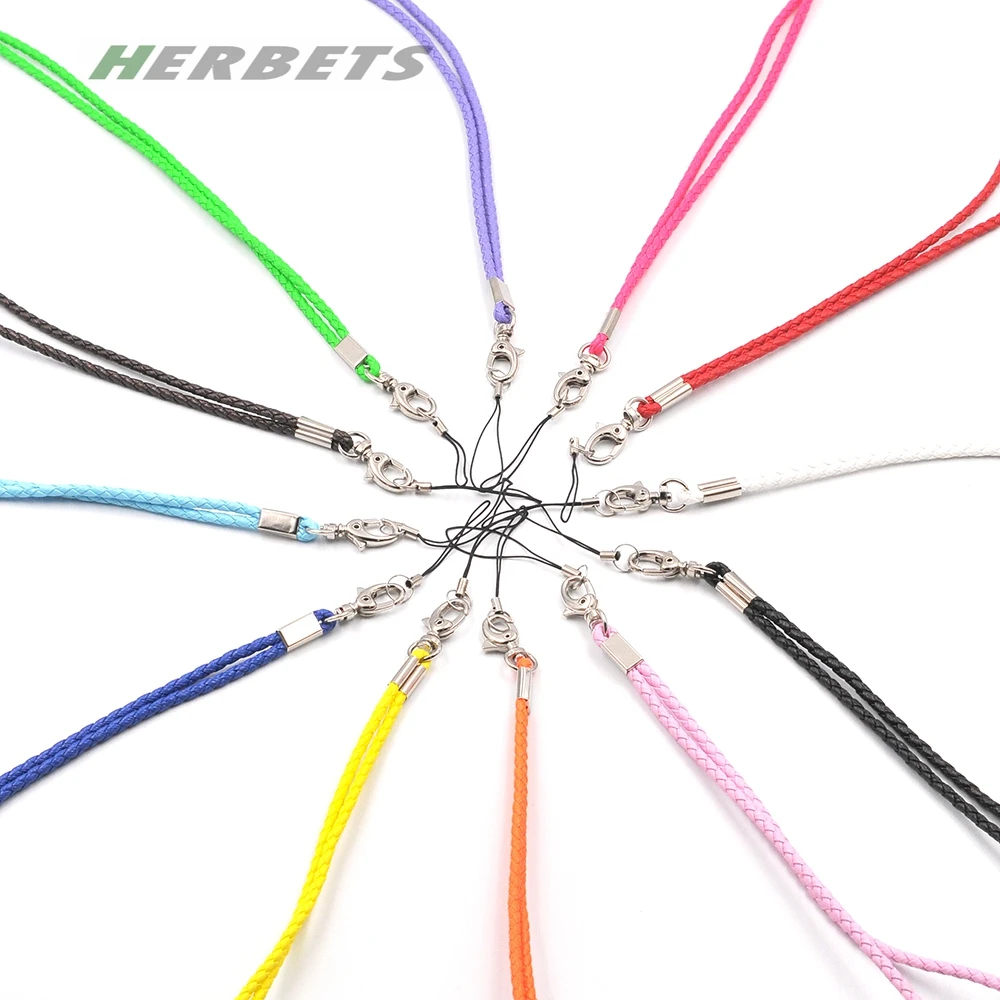 Herbets id رباط العنق شنق للجوال الهاتف الهاتف الحبل الطويل بطاقة usb كاميرا mp3 4 الأشرطة الهاتف المحمول بو الجلود نسج