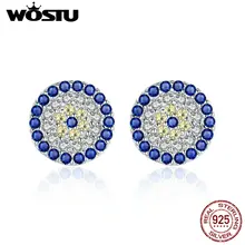 WOSTU Высокое качество 925 пробы серебряные Винтажные серьги-гвоздики для женщин модные ювелирные изделия CQE057