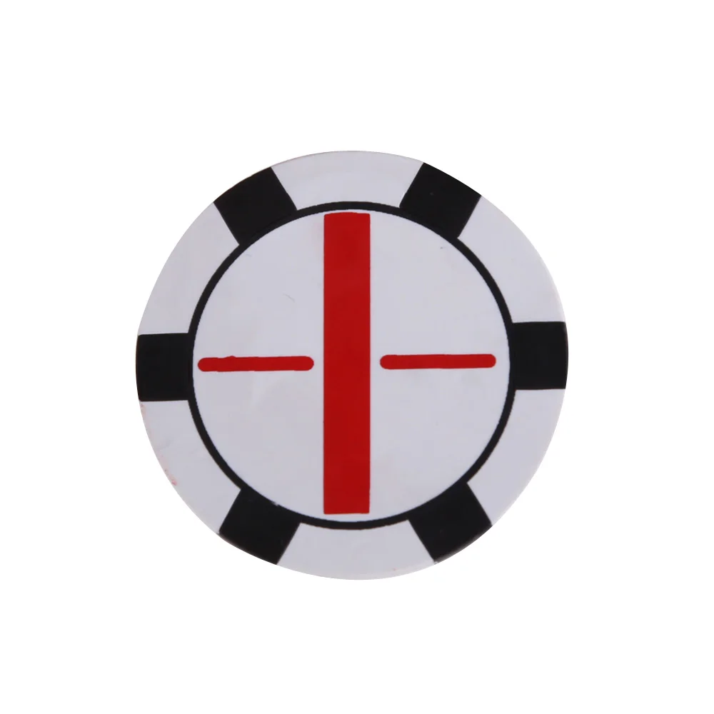 2pcs Flat Golf Ball Marker Push Shot 1.5Inch Golf Accessory Iron+ABS lb