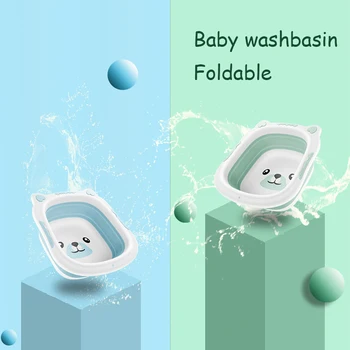 

Portable Foldable Baby Bath Tub Infant Washbasin Collapsible Tourism Newborn Folding Basin Wash Holder Footbath Basin