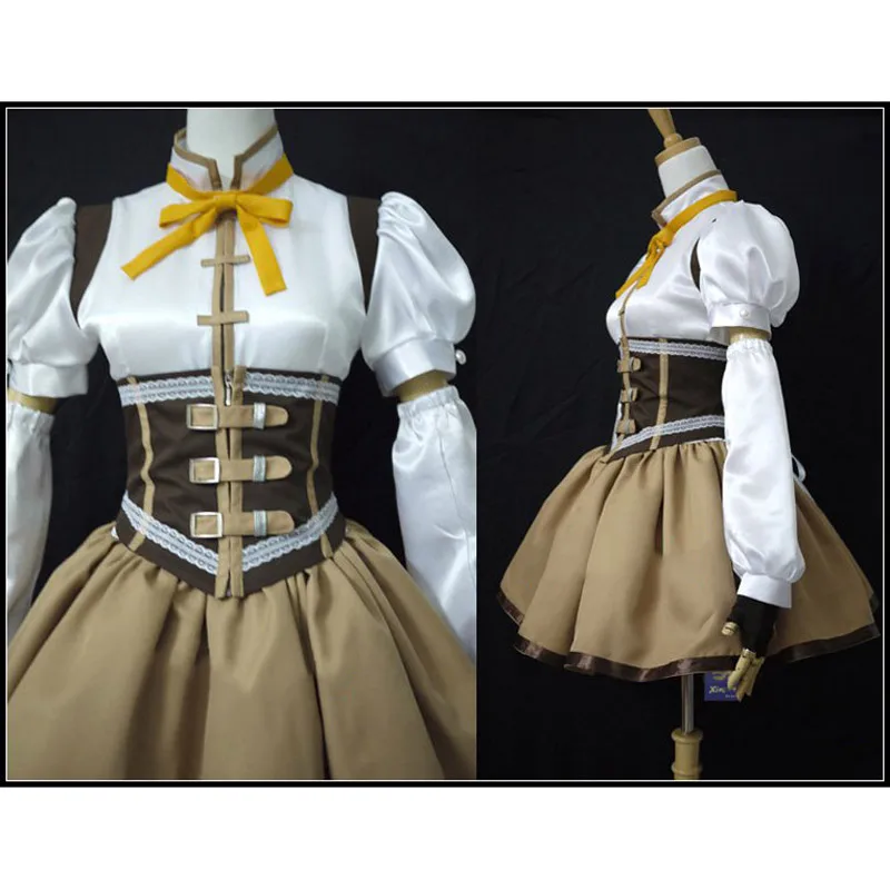 Tomoe Mami костюм-Puella Magi Madoka Magica Tomoe Mami женский косплей белого цвета Puella Magi Madoka Magica Косплей Костюм