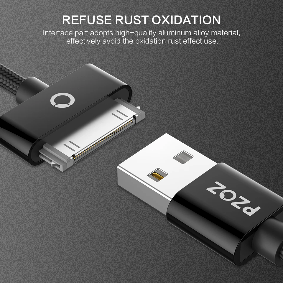 PZOZ USB кабель быстрое зарядное устройство 30 Pin кабель-адаптер для зарядки данных для iphone 4 s 4s 3GS iPad 2 3 iPod Nano 1 itouch адаптер