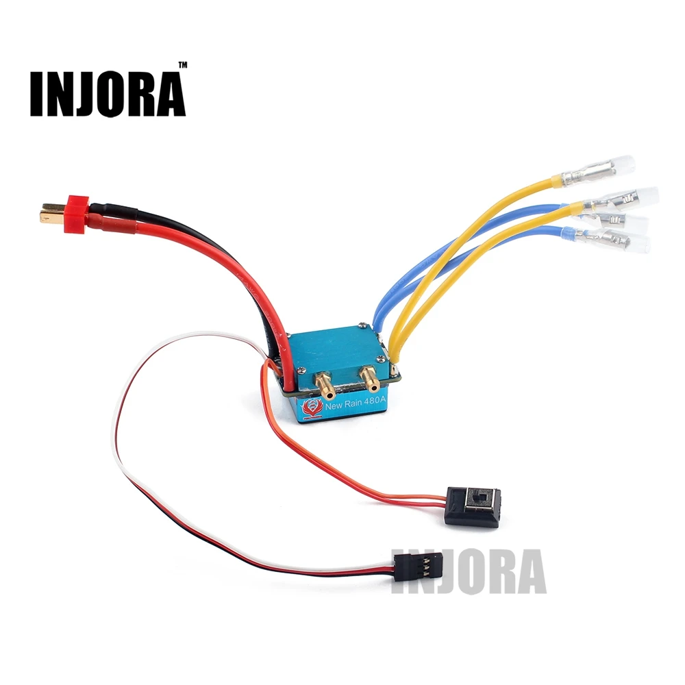 INJORA 480A Водонепроницаемый ESC водяного охлаждения 380/540/775 коллекторный мотор Скорость контроллер с выходом 5 V/3A BEC для RC лодка Запчасти - Цвет: Dual motor ESC