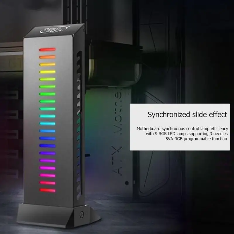 ALLOYSEED DEEPCOOL GH-01A-RGB Графика карты Jack кронштейн настольного видео карта Компаньон выдерживать до 5 кг с 9 RGB светодиодный свет