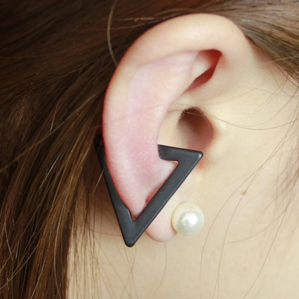 1 шт. новые модные уха манжеты клип Женщины изделия треугольной earcuffs Серьги