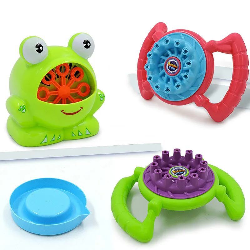 

Cute Funny Cartoon Electric Frog Bubble Machine Automatic Frog Bubble Maker Soap Bubble Blower Outdoor Children Toys for Kids