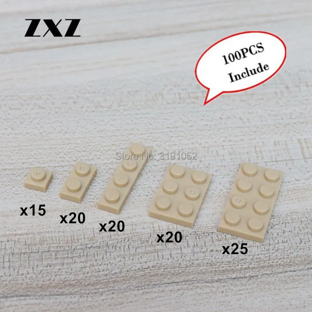 100pcs Kids Learning Toys Plastic Building Blocks Mix Plate 1 X 1 1 x 2 1 x 4 2 x 3 2 x 4 Mix Models Bulk for Sales 5