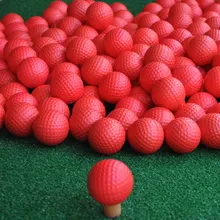 New Brand Free Shipping 100 pcs/bag Red Indoor Outdoor Training Practice Golf Sports Elastic PU Foam Balls