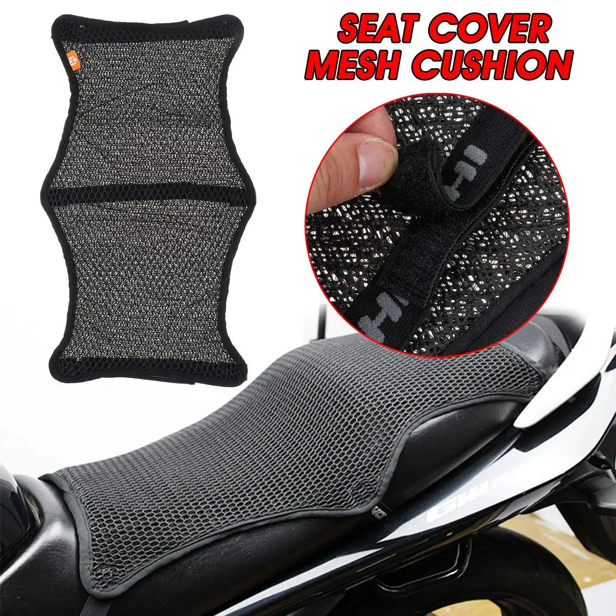 Balight Comfort Motorcycle Seat Gel Pad Shock Absorption Mats Cushion Accessories