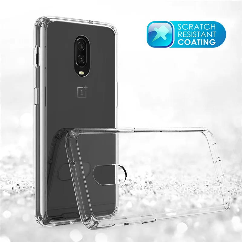 

OnePlus 6T Case Ultra Thin Hard Plastic Acrylic Case Anti Shock Transparent Phone Case For OnePlus 6T