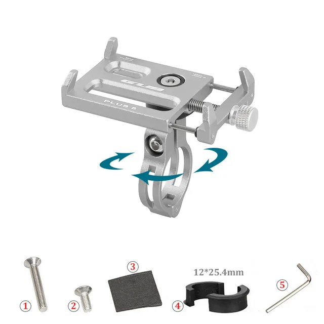 Алюминиевый держатель для мобильного телефона на велосипед, мотоцикл, для смартфонов 3," to7.5", универсальная поддержка, gps, велосипедный держатель для телефона - Цвет: PLUS 8-Titanium