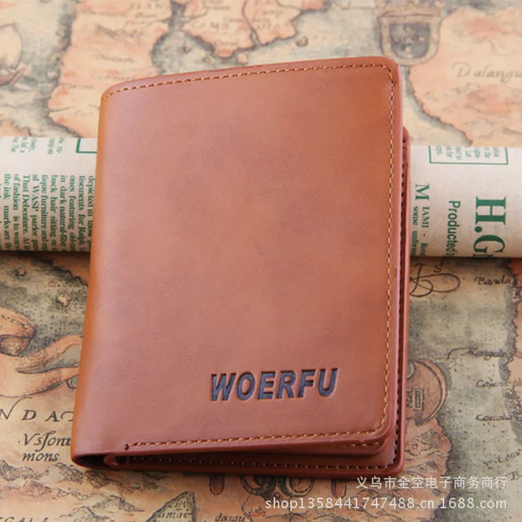 2015 new arrive Men Wallets Genuine leather short casual Purse famous brand Men Wallet Card holder