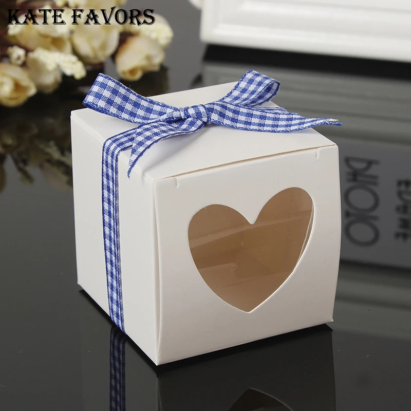 6*6*6 см белый цвет бумажный материал в форме сердца коробка для одного капкейка упаковка коробки для торта свадебные украшения подарки 12 шт./лот