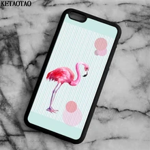 Ketaotao 2018 Новый розовый Фламинго Телефонные чехлы для iphone 4S 5C 5S 6 6 S 7 8 Plus X для Samsung чехол Мягкий ТПУ Резиновая силиконовые