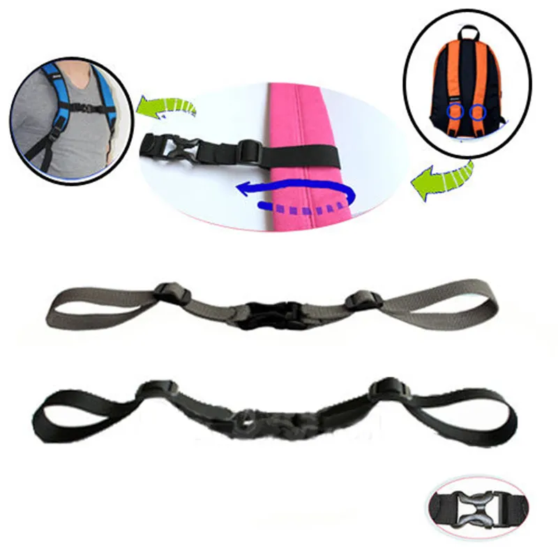 

Adjustable Outdoor Backpack Sack Bag Webbing Sternum Buckle Clip Strap Chest Sport Bag Anti-slip Tape