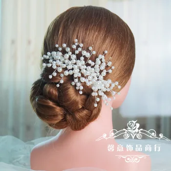 

Bridal Pearl Hair Clip Wedding Hair Accessories Bride Hair Comb Vintage Hairpiece Pearl Barrette
