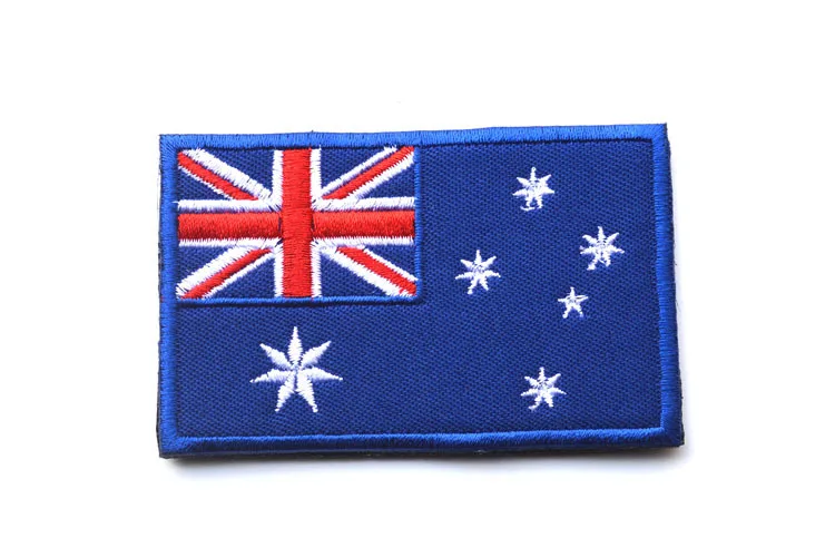 Заплатка, национальный флаг в полоску, вышитый Россия, Турция, Франция, ЕС, Нидерланды, флаг, тактические военные нашивки, армейская Аппликация в полоску - Цвет: Australia