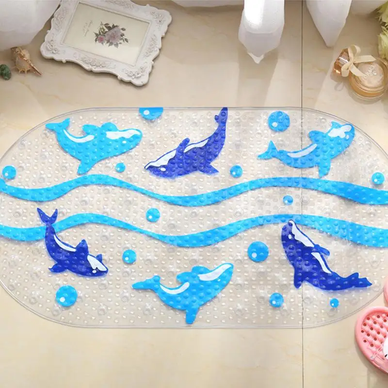 

Cartoon Dolphin PVC Bath Mat Anti-Slip Bath Mats Suitable For Car Bathroom Toilet Foyer Floor Carpet