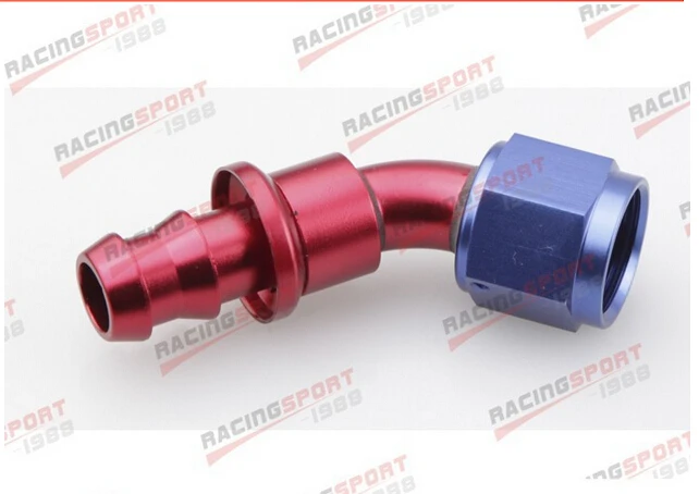 

4AN -4AN 45 Degree Push-on Hose End Fitting Fuel Oil Water Line Hose