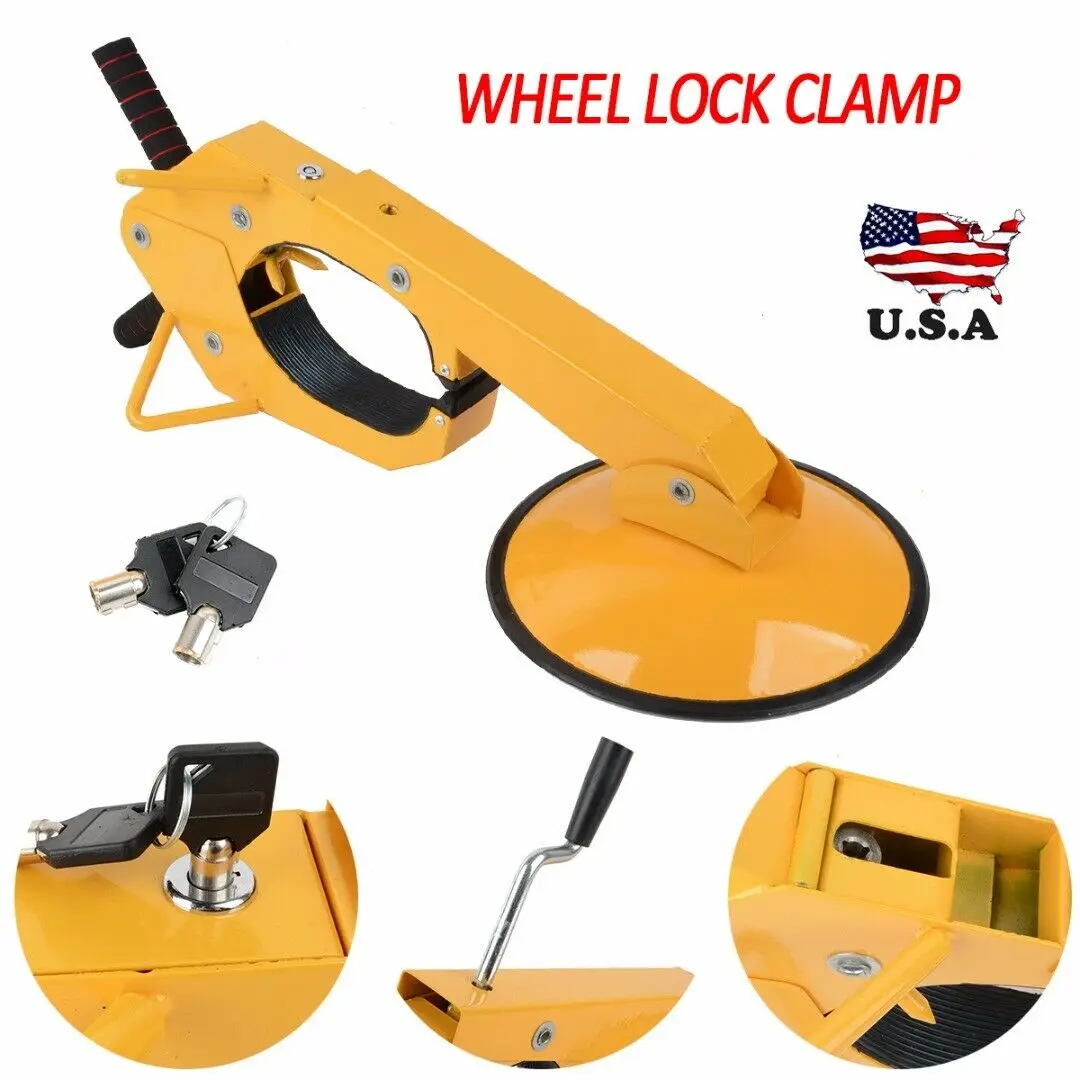 

Wheel Tire Boot Lock Clamp Claw For Car RV Boat Truck Trailer Anti Theft