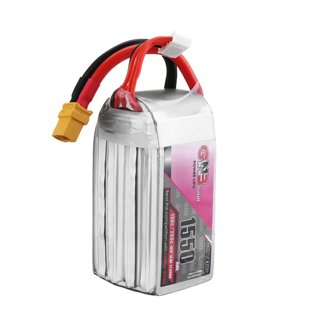 Gaoneng 14 8 V 1550mah 130C 4S Lipo батарея XT60 разъем для Emax HAWK 5 FPV RC модели запасные части DIY