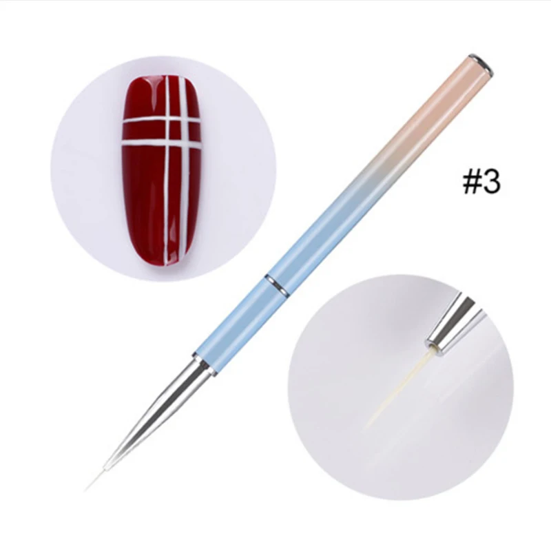 УФ-Гелевая Кисть-вкладыш, ручка для рисования, акриловая кисть для рисования ногтей, градиентные Стразы, ручка для маникюра, инструмент для дизайна ногтей - Цвет: 3