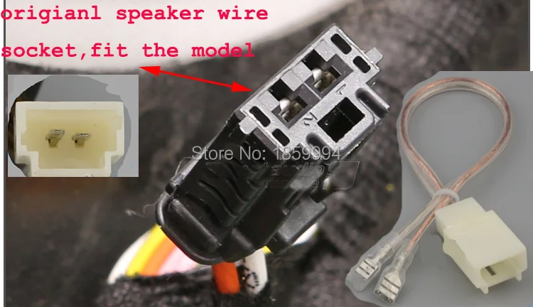 2pcs Car Door Bass Stereo Speaker Horn Wire Cable Socket Adapter Plugs for peugeot 508 308 2008 3008 DS4 DS5 Citroen C2 C4 C5